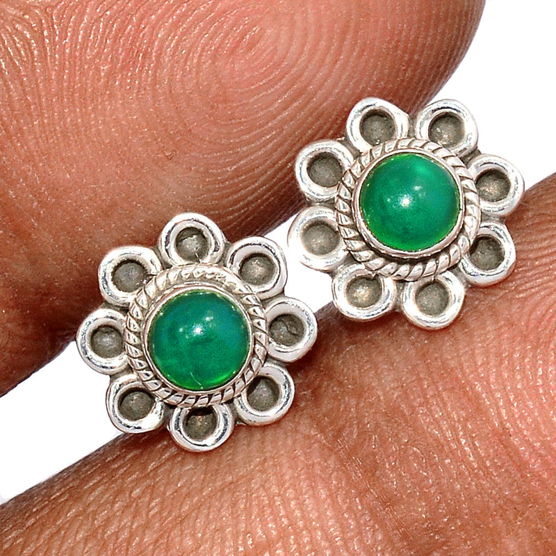 Green Onyx Studs - GROS283