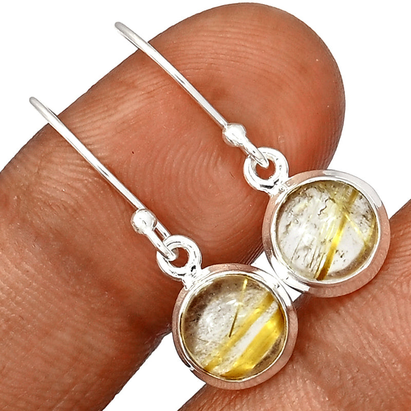 1.1" Golden Rutile Earrings - GRUE320