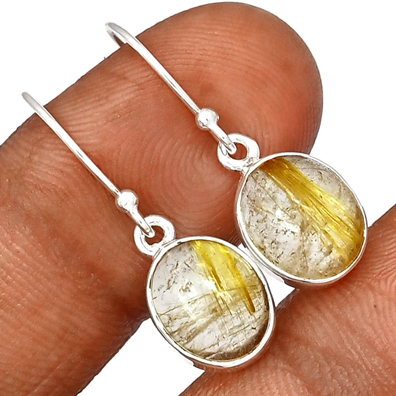 1.1" Golden Rutile Earrings - GRUE330