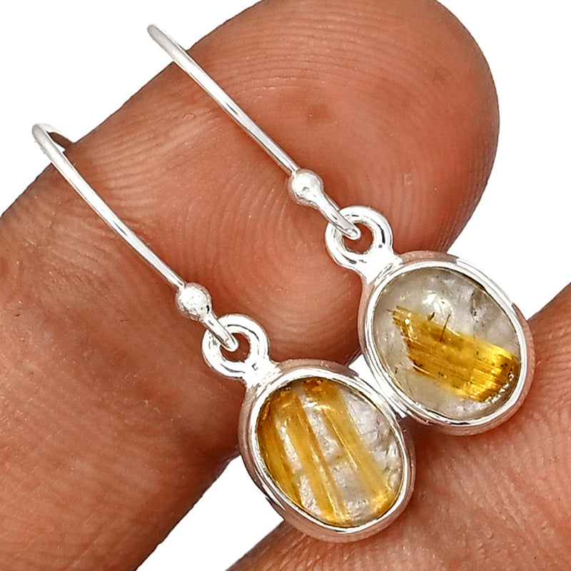 1.1" Golden Rutile Earrings - GRUE355