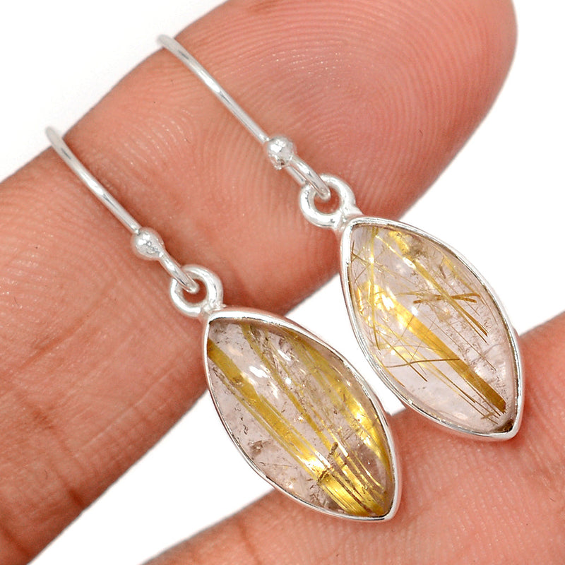 1.3" Golden Rutile Earrings - GRUE413