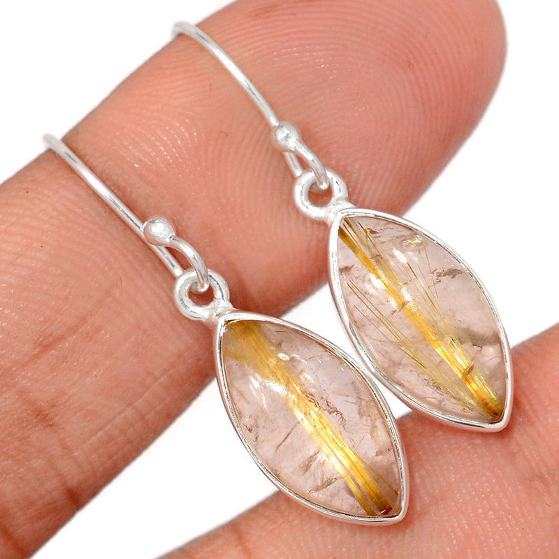 1.3" Golden Rutile Earrings - GRUE415