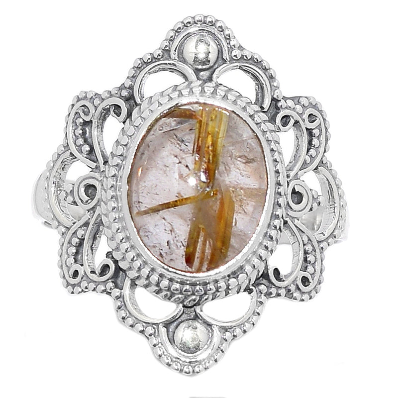 Fine Filigree - Golden Rutile Ring - GRUR1259