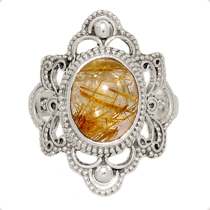 Fine Filigree - Golden Rutile Ring - GRUR1576