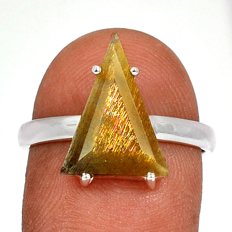 Claw - Golden Sun Stone Faceted Ring - GSFR7