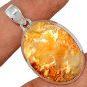 1.7" Graveyard Plume Agate Pendants - GYPP143