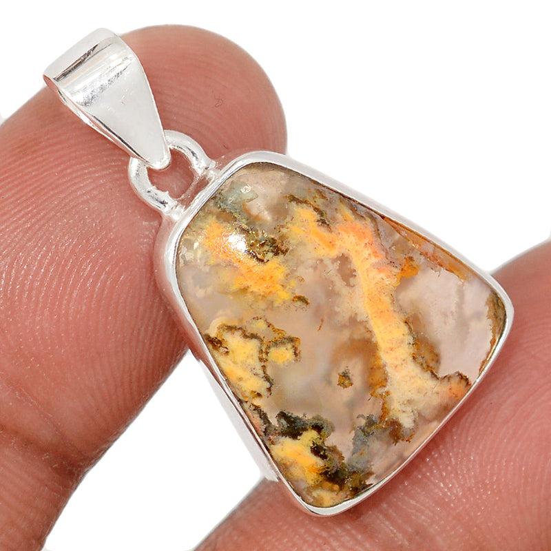 1.2" Graveyard Plume Agate Pendants - GYPP244