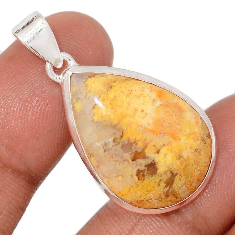 1.5" Graveyard Plume Agate Pendants - GYPP245