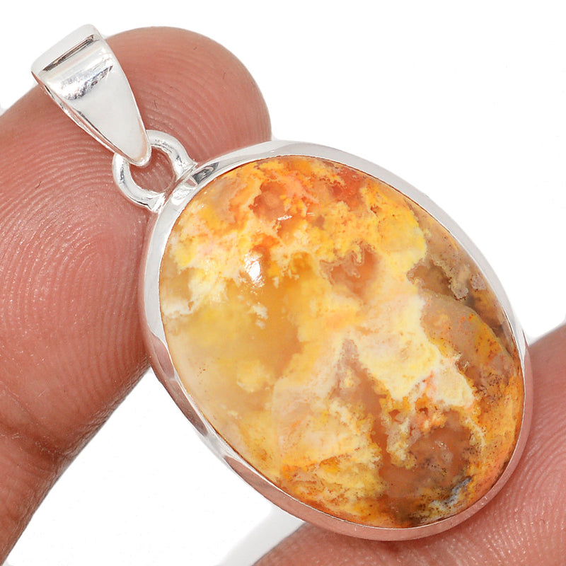 1.5" Graveyard Plume Agate Pendants - GYPP252
