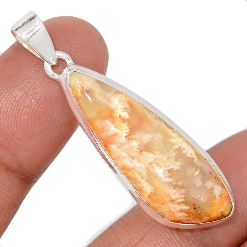 1.8" Graveyard Plume Agate Pendants - GYPP253