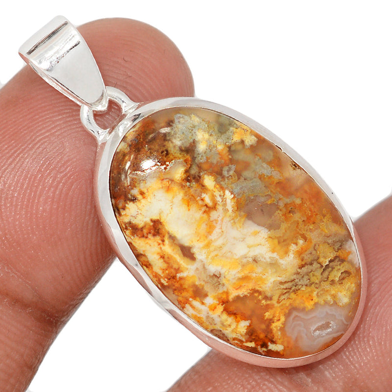 1.5" Graveyard Plume Agate Pendants - GYPP254