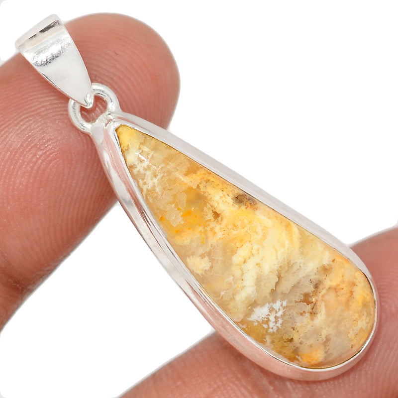 1.7" Graveyard Plume Agate Pendants - GYPP255