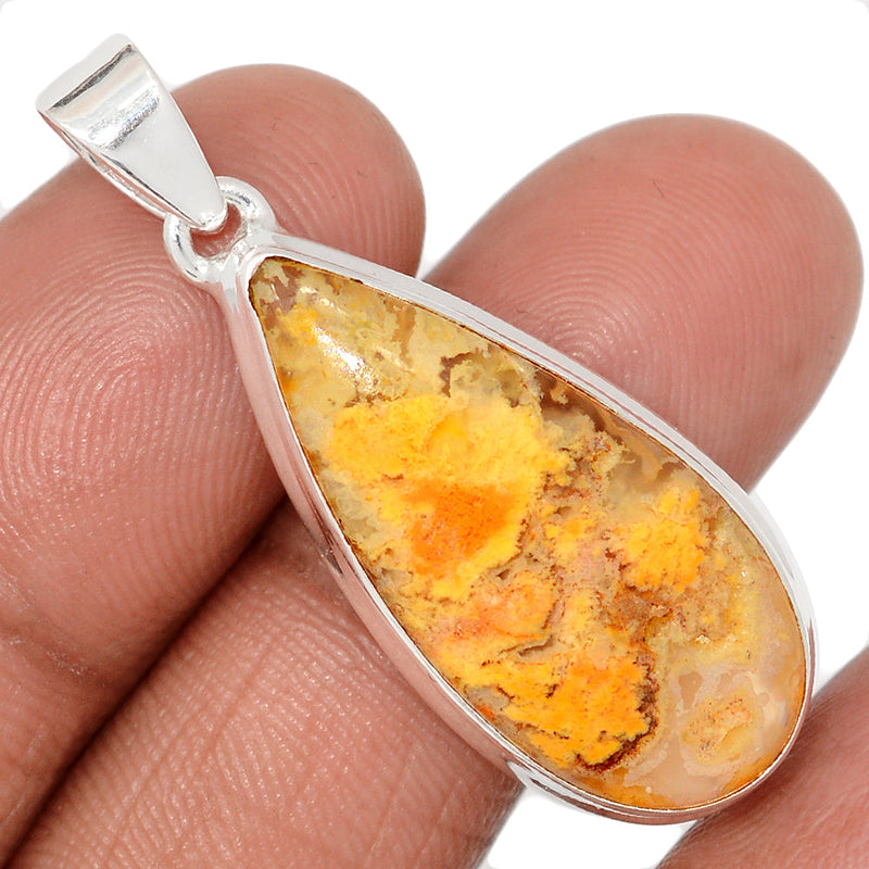 1.6" Graveyard Plume Agate Pendants - GYPP261