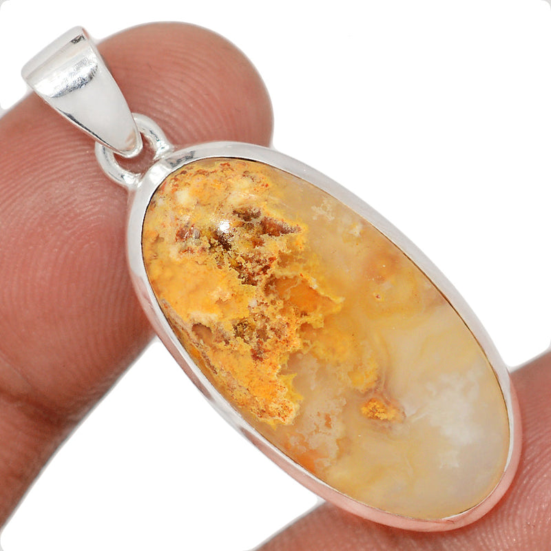 1.6" Graveyard Plume Agate Pendants - GYPP262