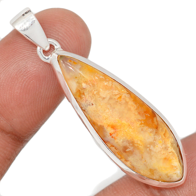 1.8" Graveyard Plume Agate Pendants - GYPP263