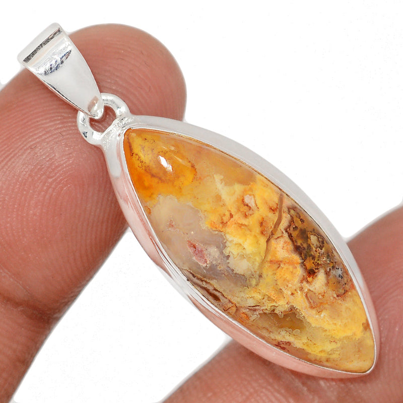 1.7" Graveyard Plume Agate Pendants - GYPP270