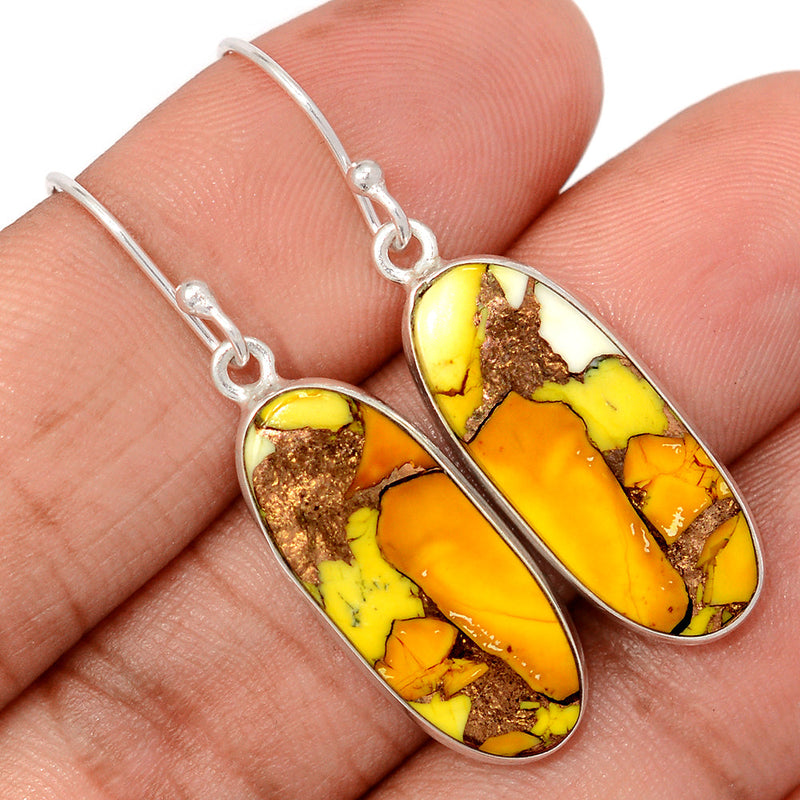 1.6" Honey Dahlia Turquoise Earrings - HDTE13
