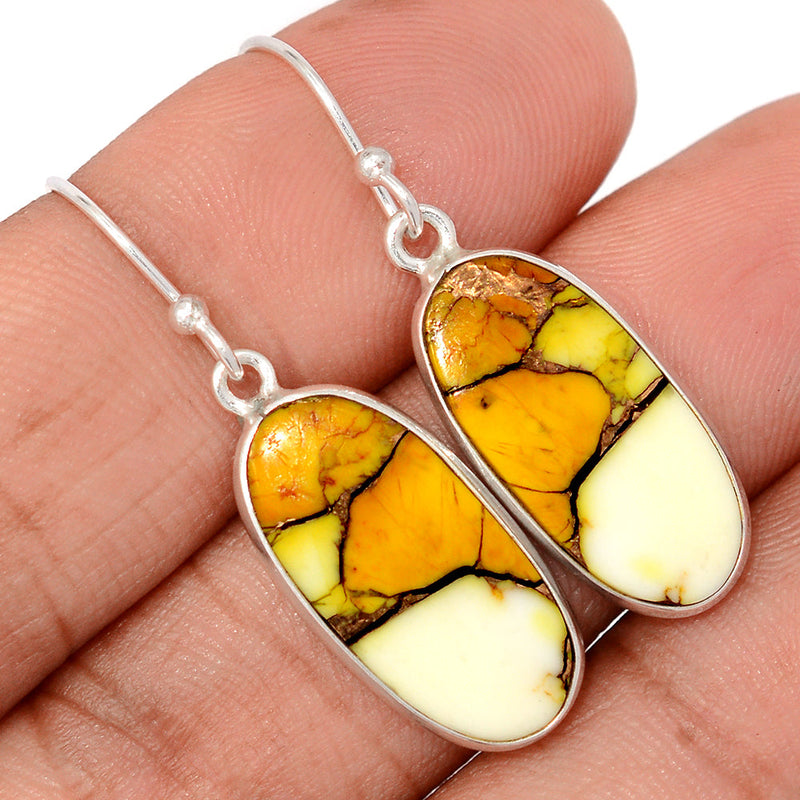 1.5" Honey Dahlia Turquoise Earrings - HDTE19