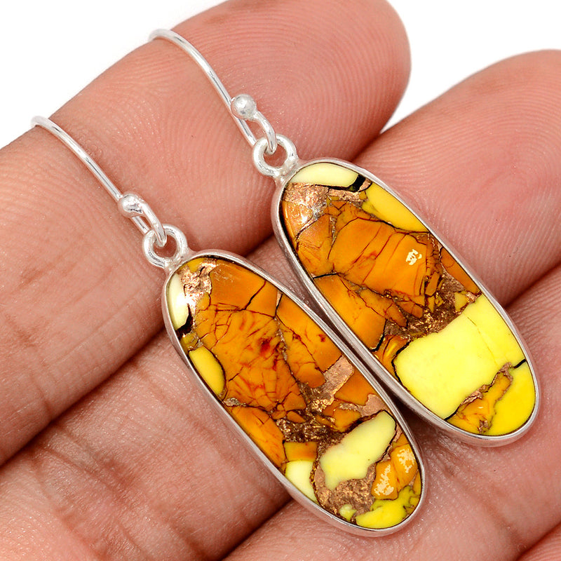 1.7" Honey Dahlia Turquoise Earrings - HDTE20