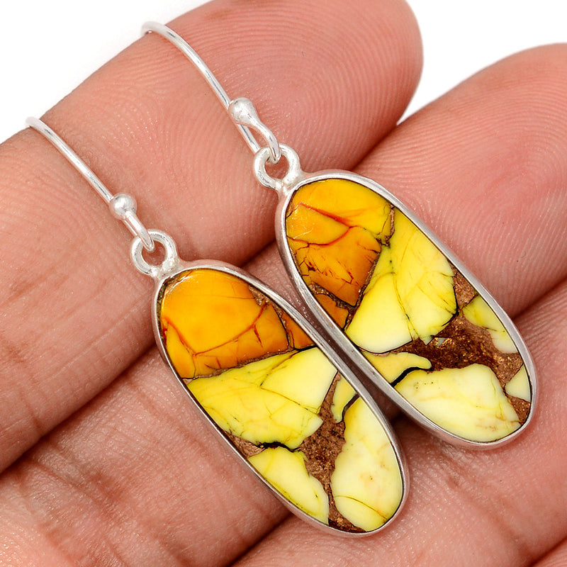 1.6" Honey Dahlia Turquoise Earrings - HDTE22