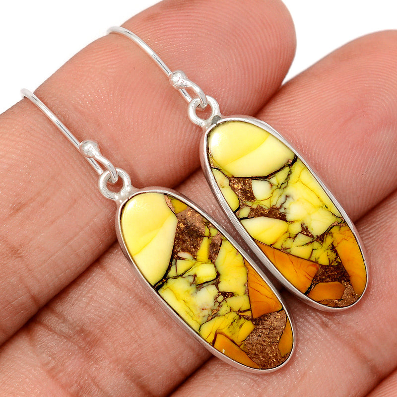 1.6" Honey Dahlia Turquoise Earrings - HDTE23