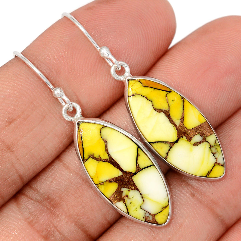 1.6" Honey Dahlia Turquoise Earrings - HDTE25