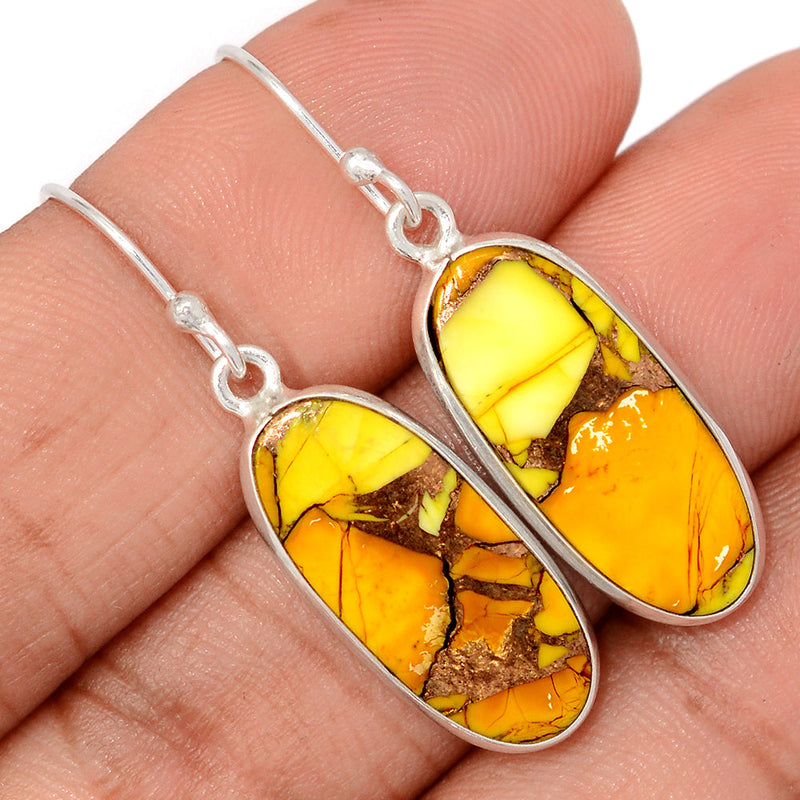 1.6" Honey Dahlia Turquoise Earrings - HDTE27