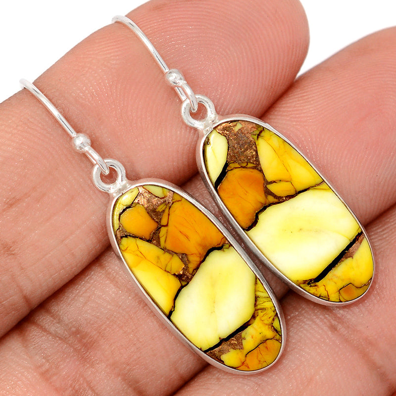 1.6" Honey Dahlia Turquoise Earrings - HDTE31