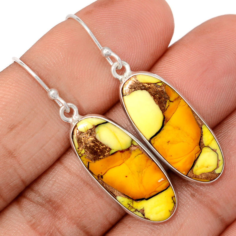 1.6" Honey Dahlia Turquoise Earrings - HDTE36