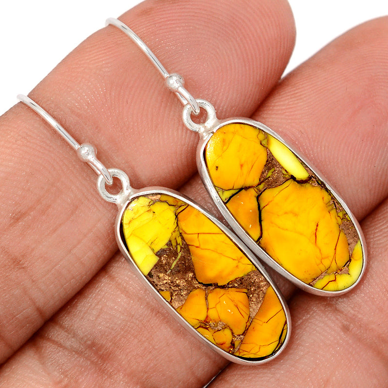 1.5" Honey Dahlia Turquoise Earrings - HDTE38