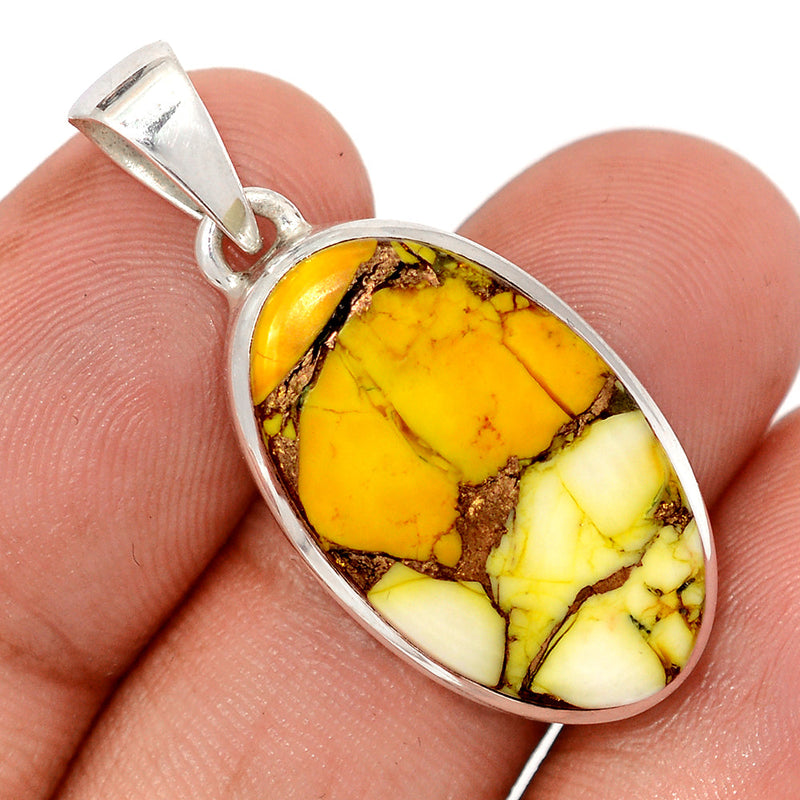 1.5" Honey Dahlia Turquoise Pendants - HDTP36