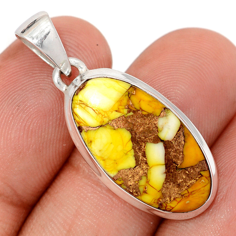 1.3" Honey Dahlia Turquoise Pendants - HDTP41