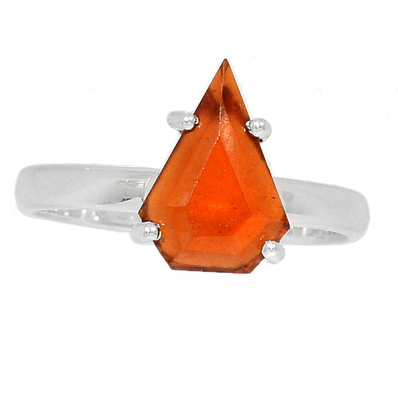 Claw - Hessonite Garnet Faceted Ring - HFGR417