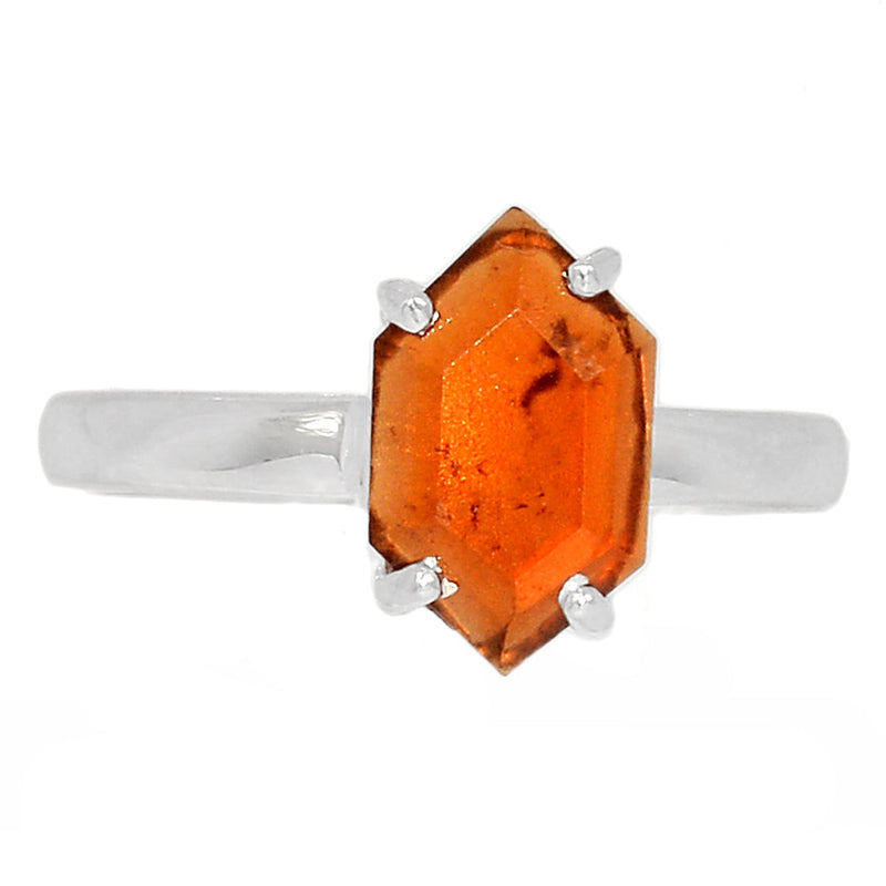Claw - Hessonite Garnet Faceted Ring - HFGR418