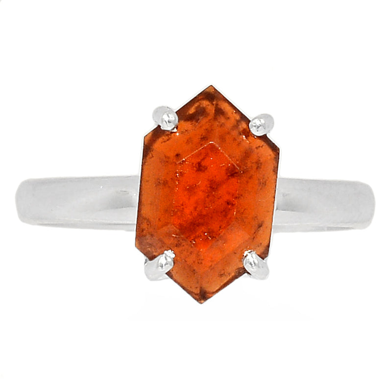 Claw - Hessonite Garnet Faceted Ring - HFGR419