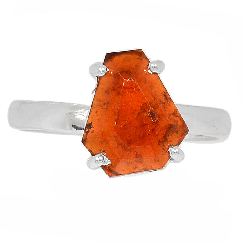 Claw - Hessonite Garnet Faceted Ring - HFGR420