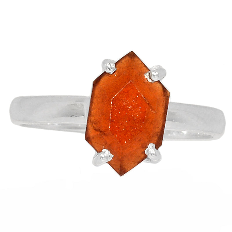 Claw - Hessonite Garnet Faceted Ring - HFGR422