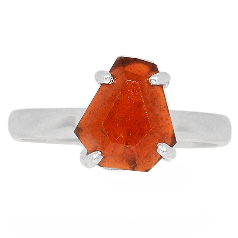 Claw - Hessonite Garnet Faceted Ring - HFGR423