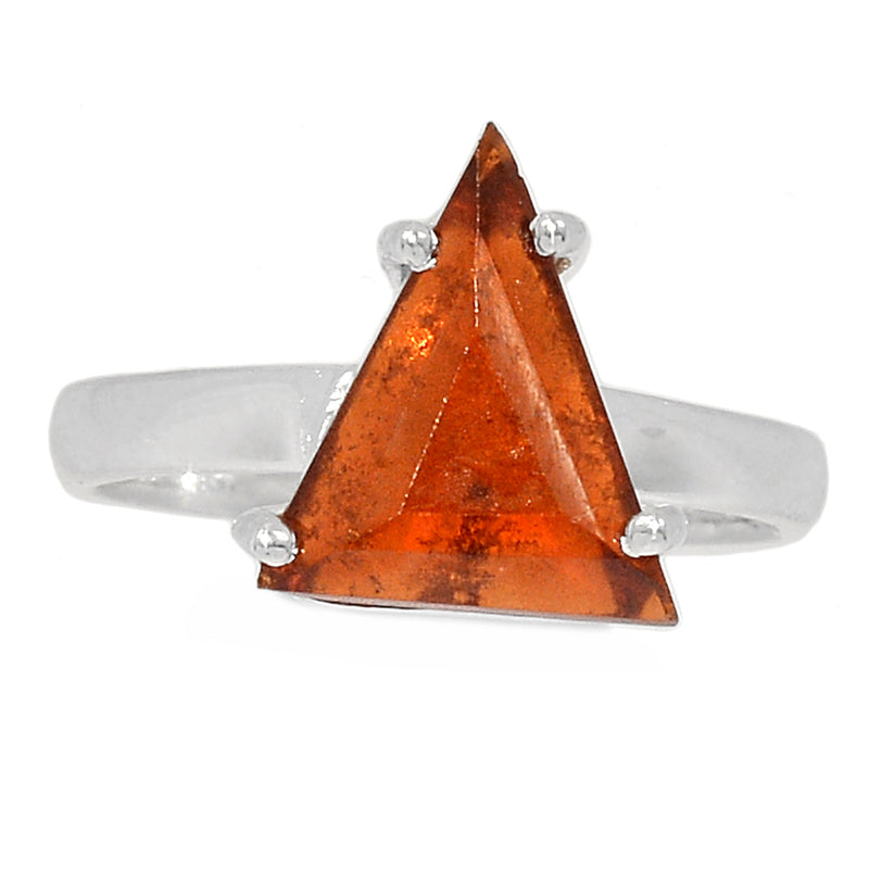 Claw - Hessonite Garnet Faceted Ring - HFGR424