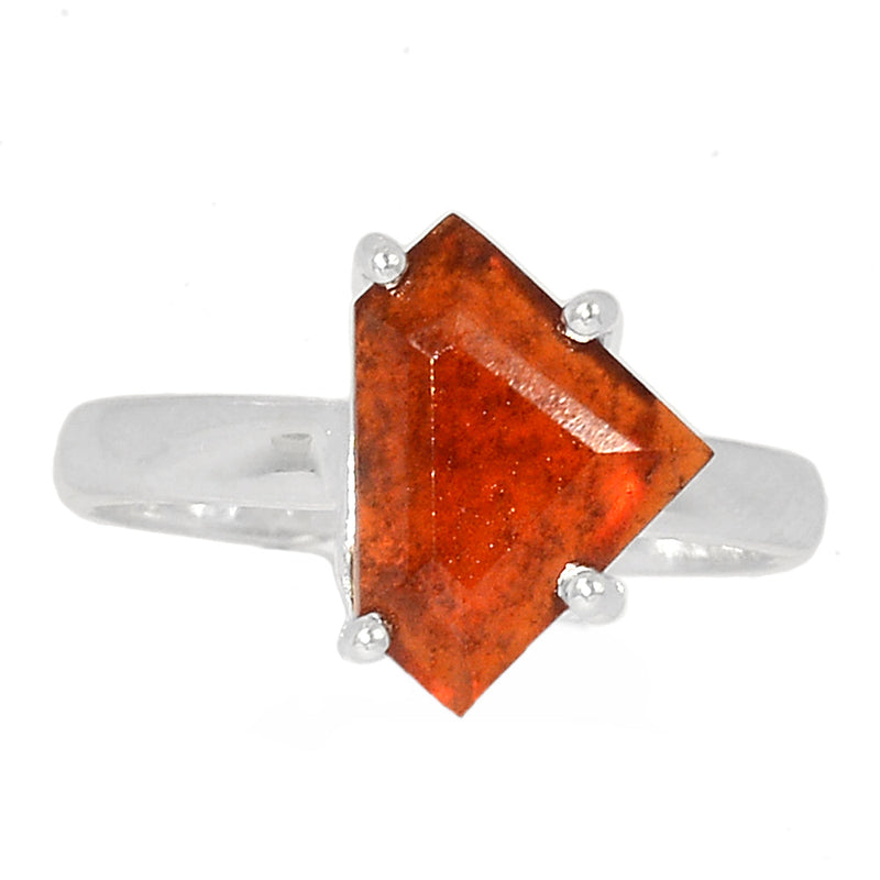 Claw - Hessonite Garnet Faceted Ring - HFGR425