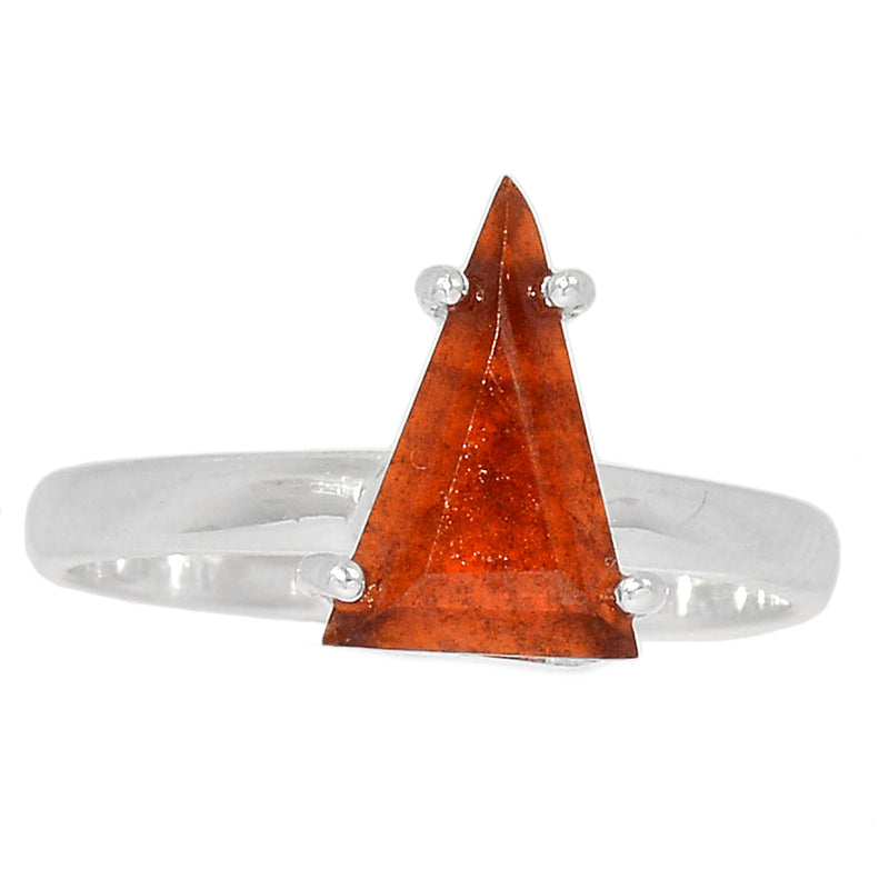 Claw - Hessonite Garnet Faceted Ring - HFGR426