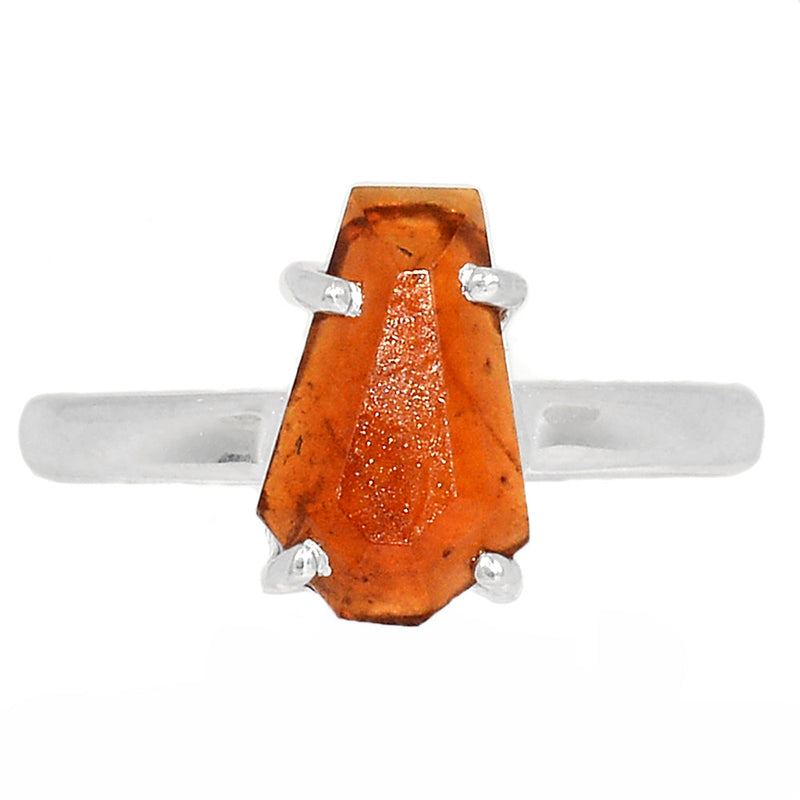 Claw - Hessonite Garnet Faceted Ring - HFGR428
