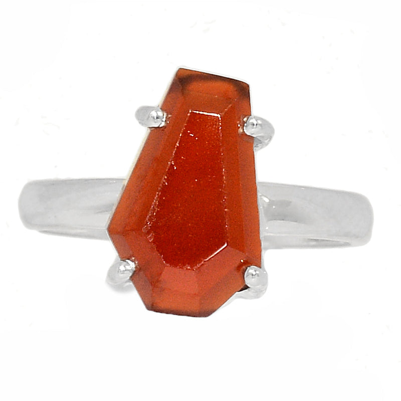 Claw - Hessonite Garnet Faceted Ring - HFGR429