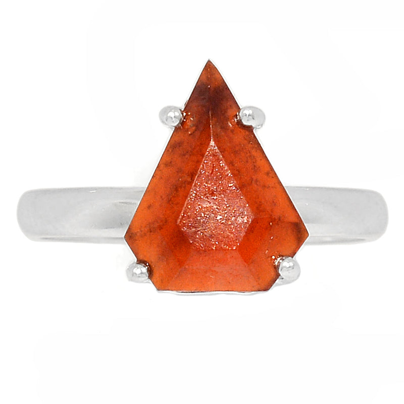 Claw - Hessonite Garnet Faceted Ring - HFGR431