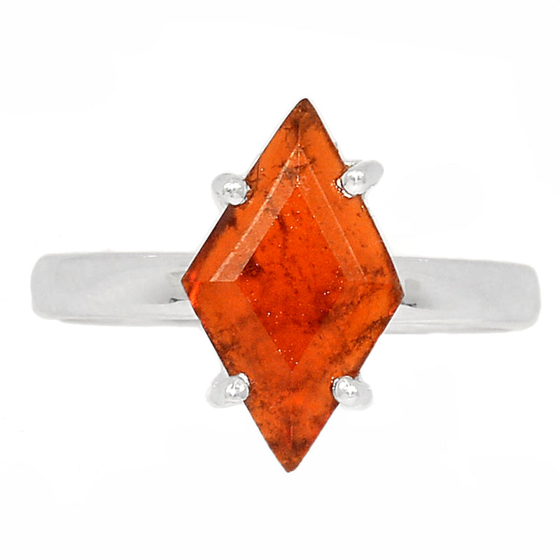 Claw - Hessonite Garnet Faceted Ring - HFGR432