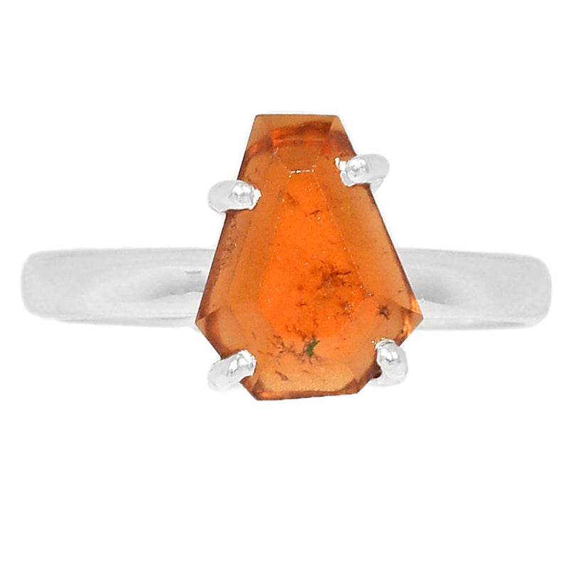 Claw - Hessonite Garnet Faceted Ring - HFGR433