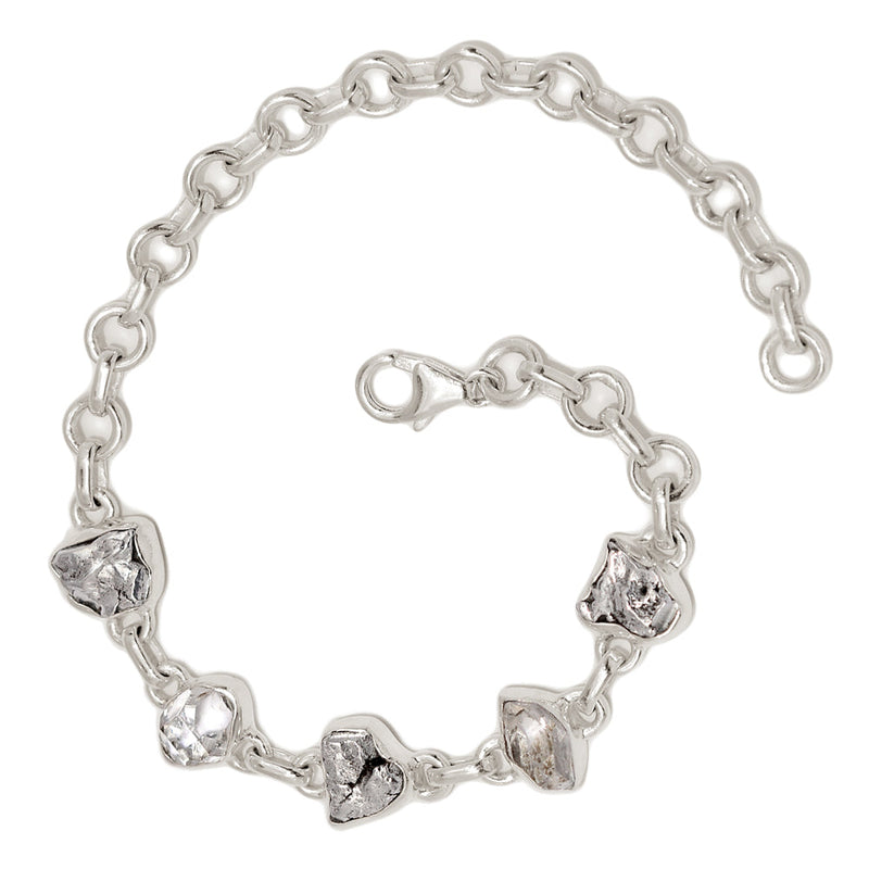8.1" Herkimer Diamond & Meteorite Campo Del Cielo Bracelets - HKDB311