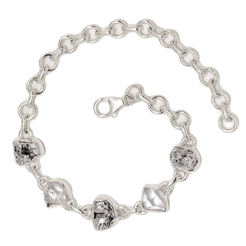 8.3" Herkimer Diamond & Meteorite Campo Del Cielo Bracelets - HKDB315