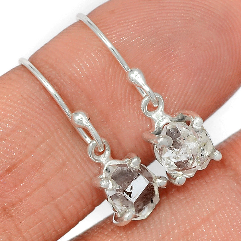 0.8" Claw - Herkimer Diamond Earrings - HKDE1012