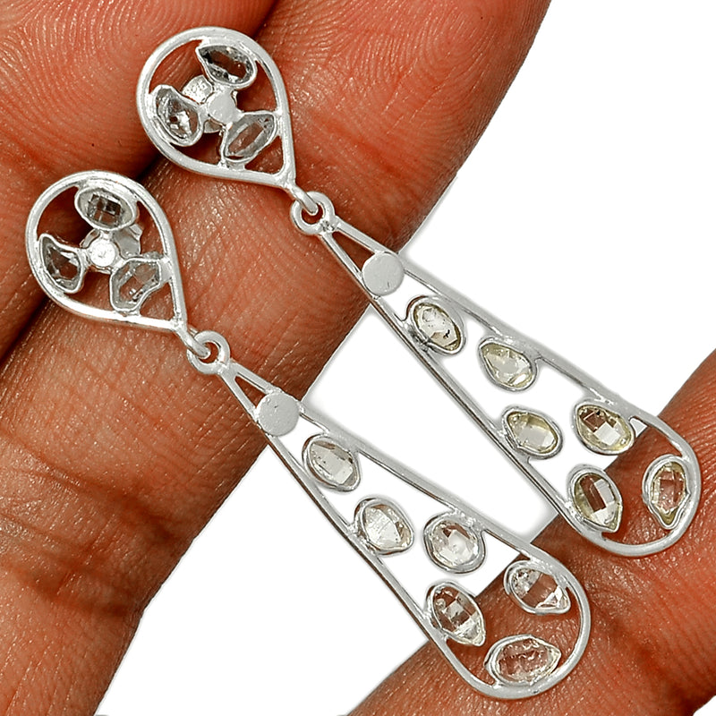2.1" Herkimer Diamond Earrings - HKDE605